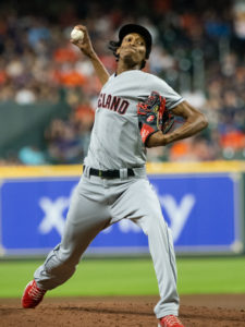 Houston Astros Luis Garcia lost to Tristan McKinzey and the Cleveland Guardians 6-1, Monday night May 23, 2022 at Minute Maid Park