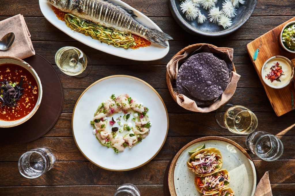 A spread at SkyFire, Bishop's Lodge's signature restaurant.  (Photo by Auberge Resorts Collection)