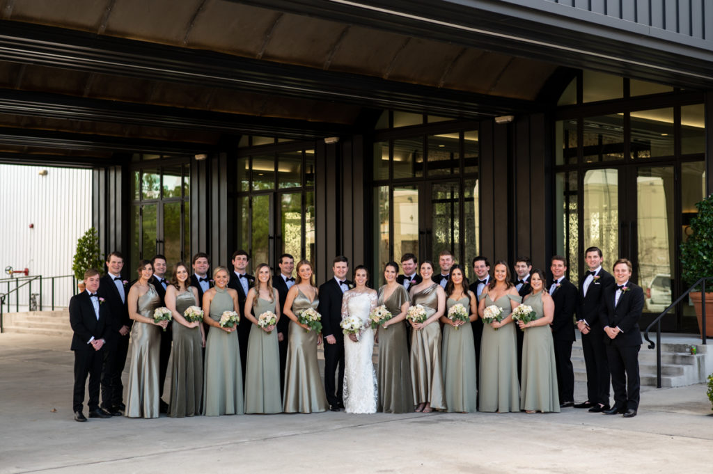 Perry Oster and Sarah Harris' bridal party (Photo by Chris Bailey Photography)