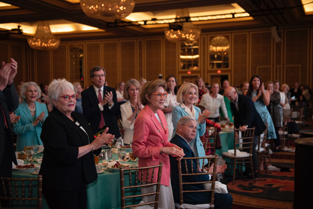 Candid photo from the Junior League of Dallas Centennial Milestones  Luncheon. (Photo by Tamytha Cameron)