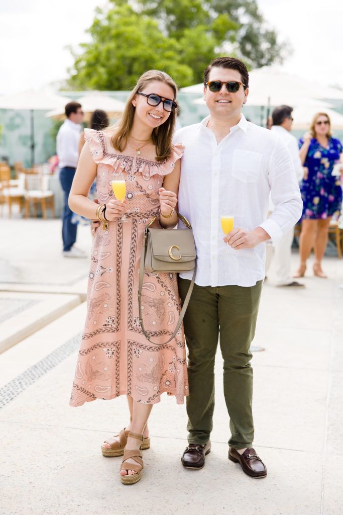 Catherine Clay, Brooks Chapman at the lunch celebrating Emily Clay's $1 million gift to Houston Botanic Garden. (Photo by Hung L. Truong Photography )