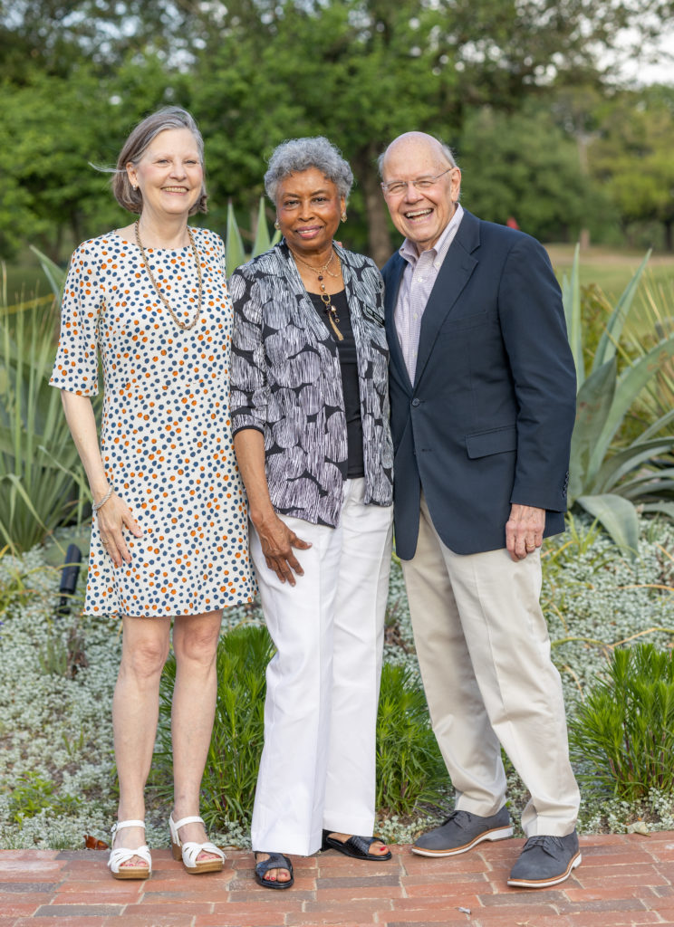 Kinder HSPVA 50th anniversary celebration chairs Karen Ostrum George, Patricia Bonner, Bob Eury  (Photo by Katy Anderson)
