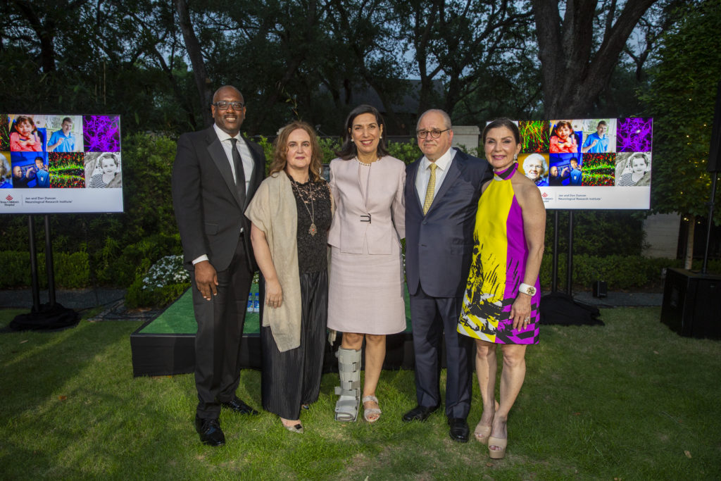 Dr. Damian Young, Dr. Mirjana Maletic-Savatic, Dr. Huda Zoghbi, hosts Anthony & Cynthia Petrello  (Photo by Jenny Antill)