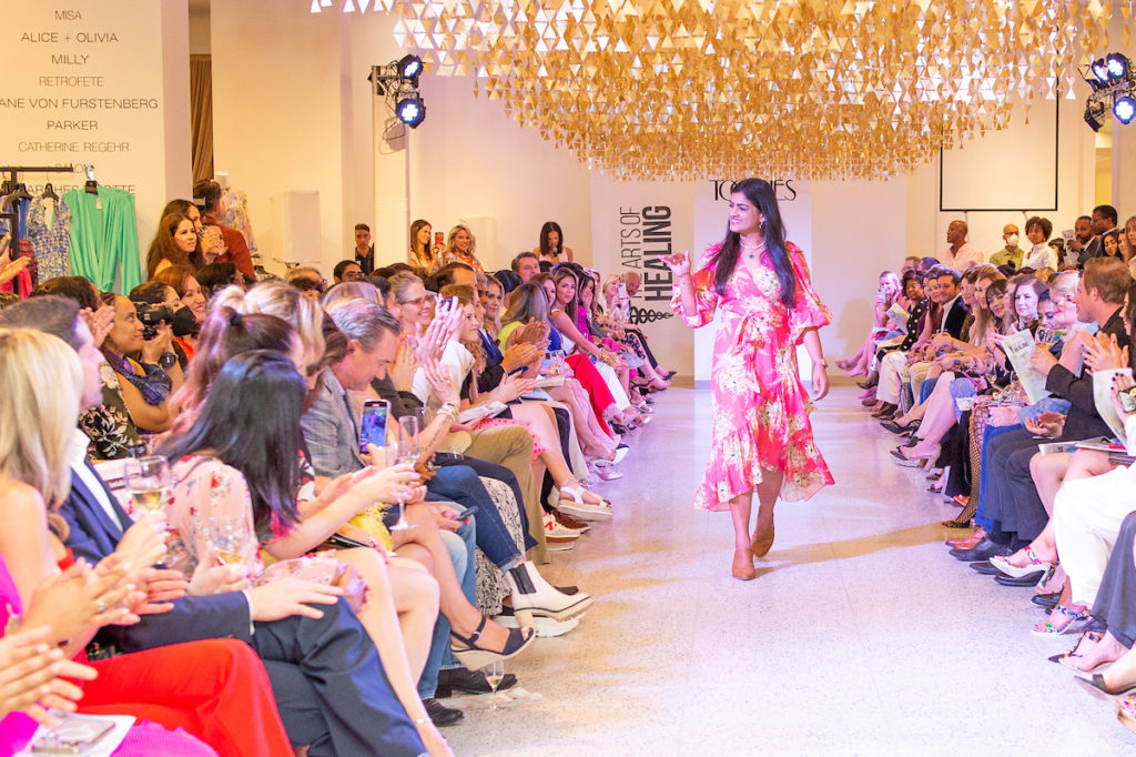 Dr. Ishwaria Subbiah on the catwalk at The Art of Healing Foundation event at Tootsies (Photo by Jacob Powers)
