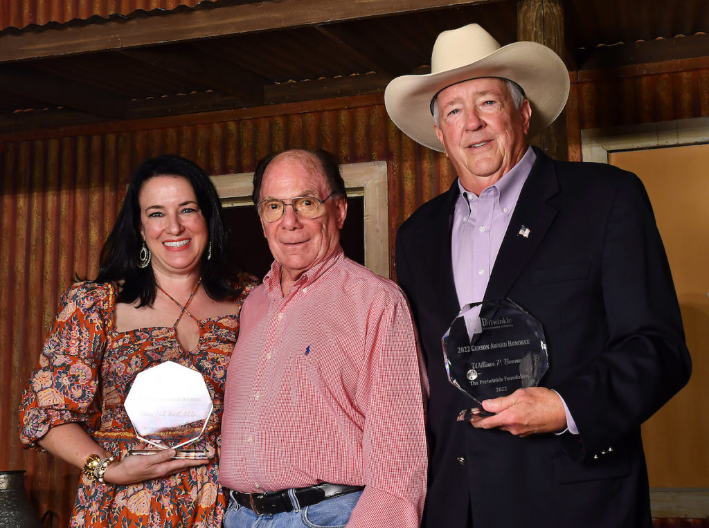 Dr. Mary Nell Suel, Dr. Paul Gerson and Bill Boone at the Periwinkle Foundation gala (Dave Rossman photo)
