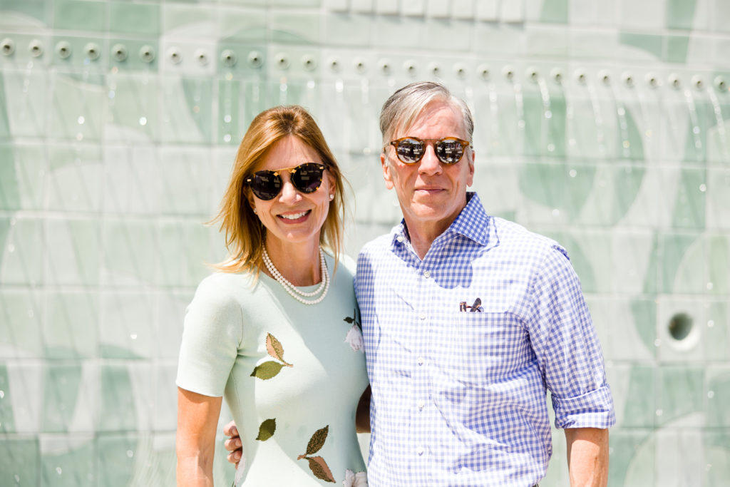 Emily Clay, Bill Schneidau at the Houston Botanic Garden lunch celebrating her $1 million gift to the garden (Photo by Hung L. Truong Photography )