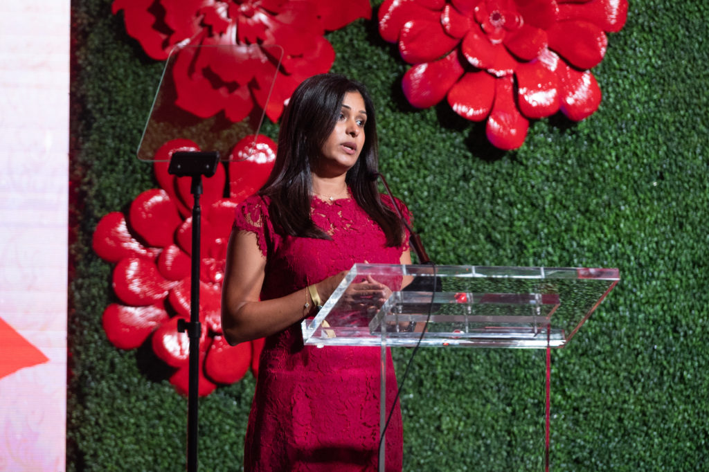 Encompass Health's Dr. Roshni Durgam  at the American Heart Association 'Go Red for Women' luncheon (Photo by Wilson Parish) 
