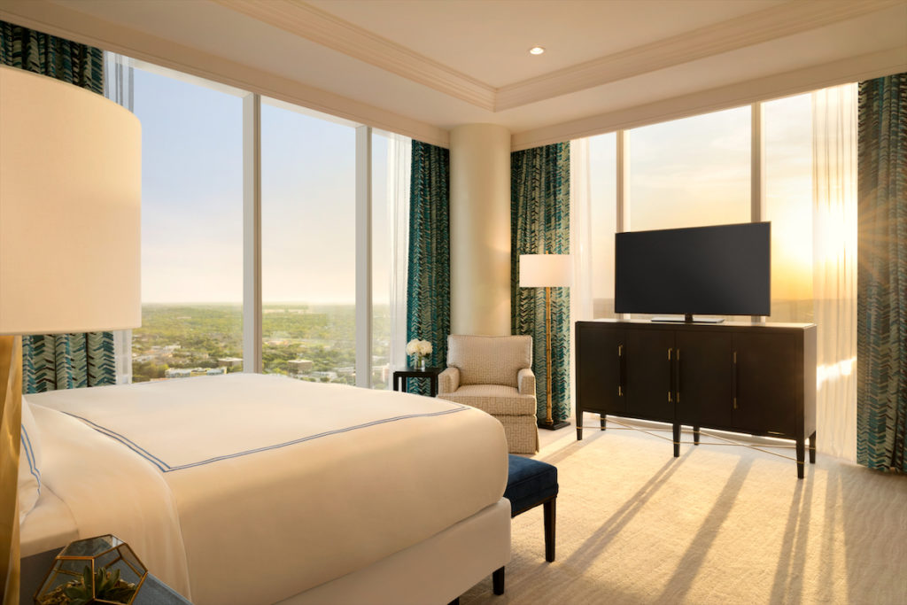 The Presidential Bedroom suite at the Fairmont Austin. 
