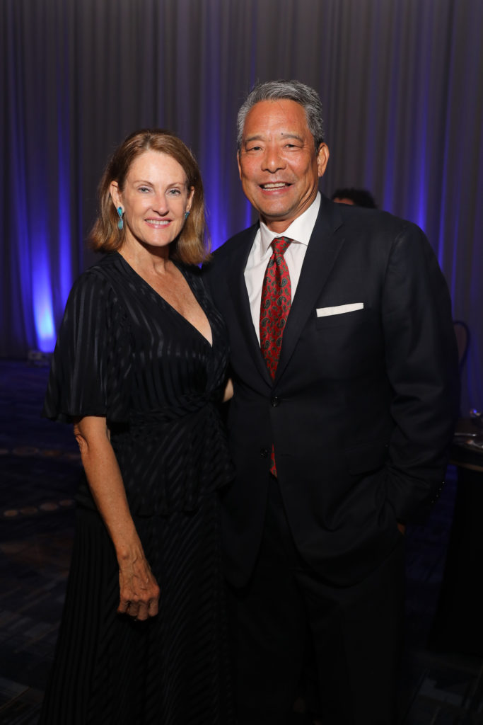 Stephanie & Frank Tsuru at the Lyndon Baines Johnson Moral Courage Award dinner (Photo by Priscilla Dickson)
