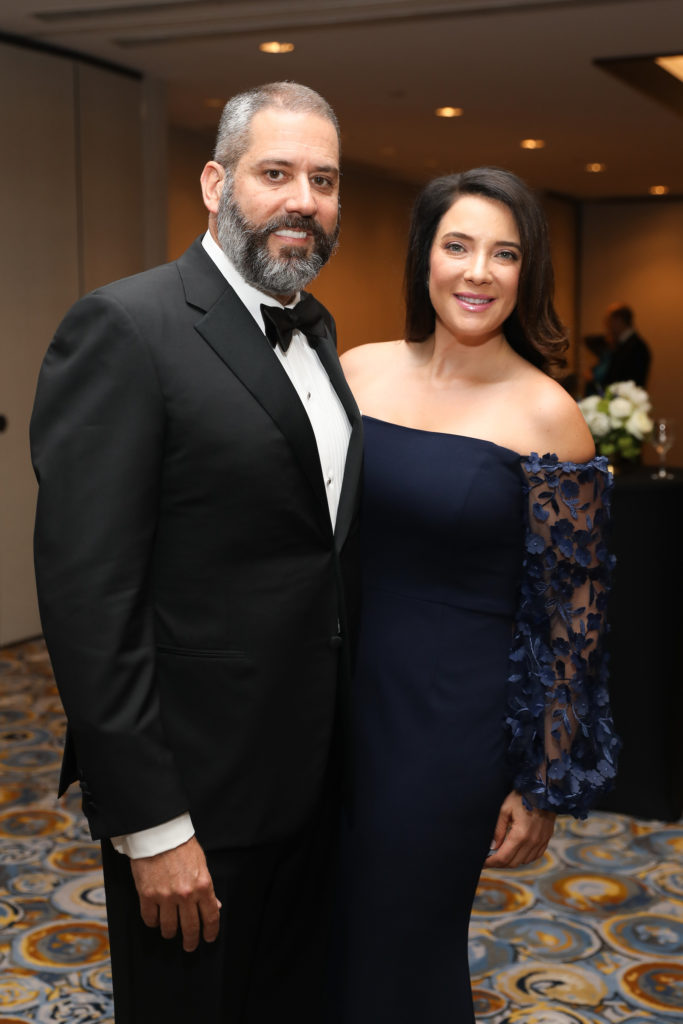 Brian Caress, Jessica Strehlow at the Lyndon Baines Johnson Moral Courage Award dinner (Photo by Priscilla Dickson)