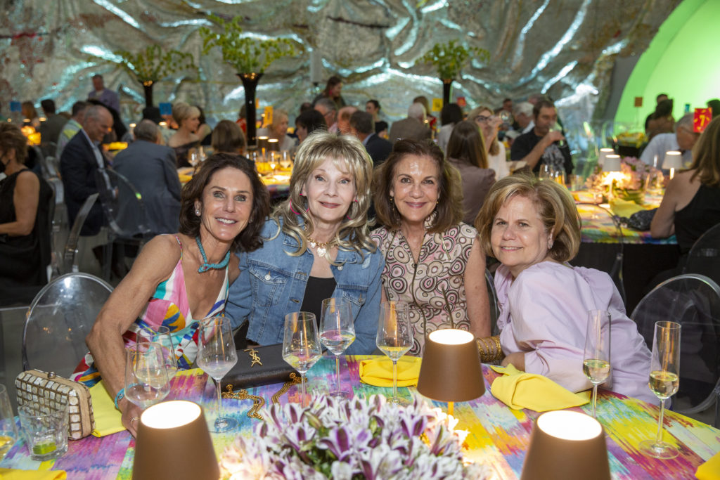 Heidi Gerger, Cynthia Bigelow, Jereann Chaney, Mary Arocha at the MFAH Glassell School MTV-themed gala (Photo by Jenny Antill Clifton)