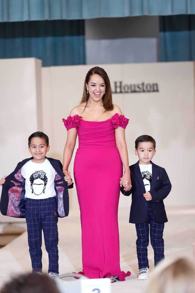Honoree Maria Moncada Alaoui with her nephews at the LCA Houston International Mother’s Day luncheon salute (Photo by Quy Tran)
