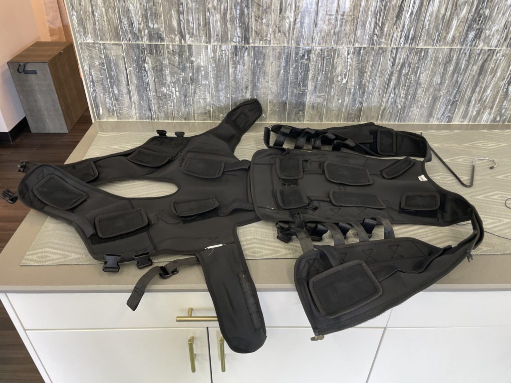 The special EMS suit is provided to all clients upon arrival.