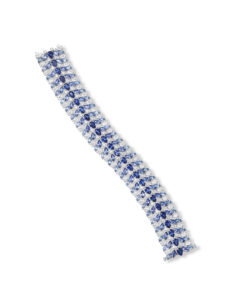 Harry Winston Blue Python bracelet from the Marvelous Creations Collection with blue sapphires and diamonds, set in platinum.