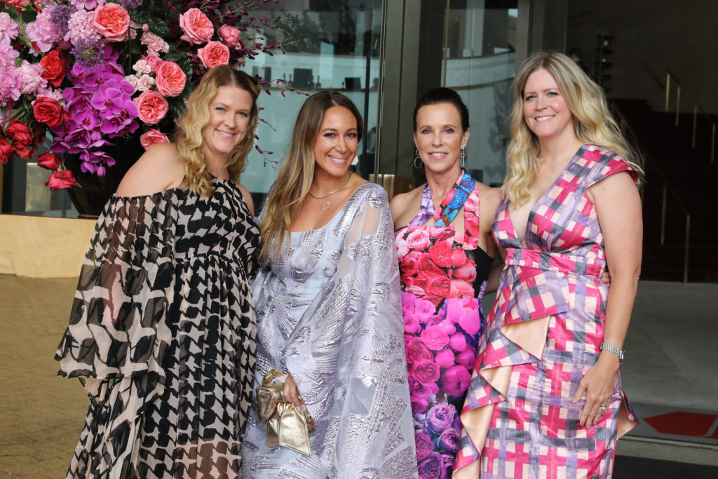Julie Russell, Haley Duff, stepmom Joan Duff, Jana Lester at the Houston Symphony Wine Dinner and Collector's Auction. (Photo by Priscilla Dickson)