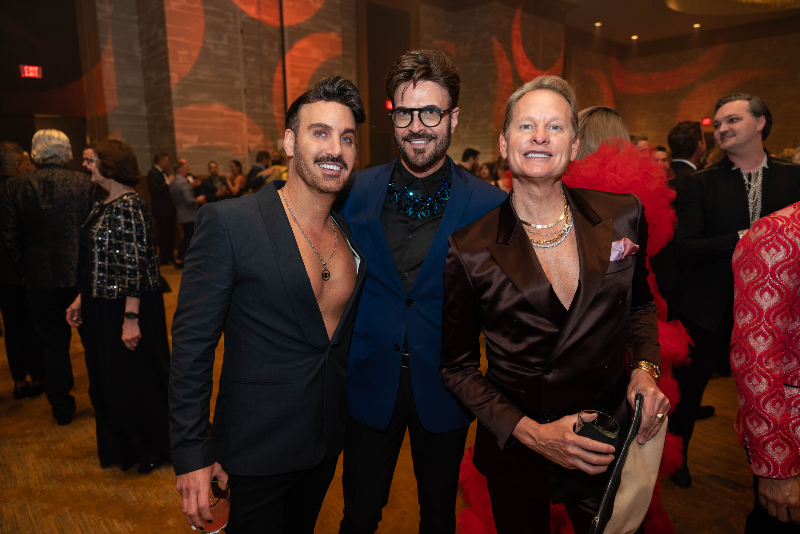 Ken Valencia, Brian Cross, Carson Kressley at House of DIFFA: EXTRAVAGANZA (Photo by Joseph Brewster)