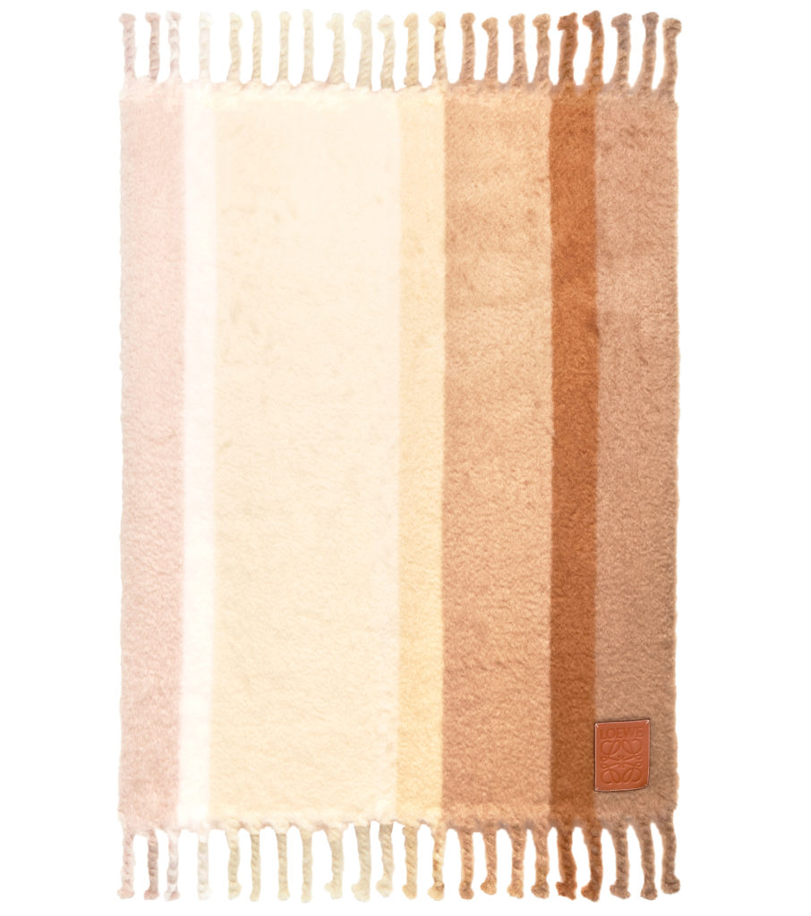 Loewe striped mohair-blend blanket, $1,350 (Courtesy MyTheresa)