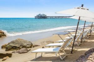 The white sand shores of Billionaire’s Beach