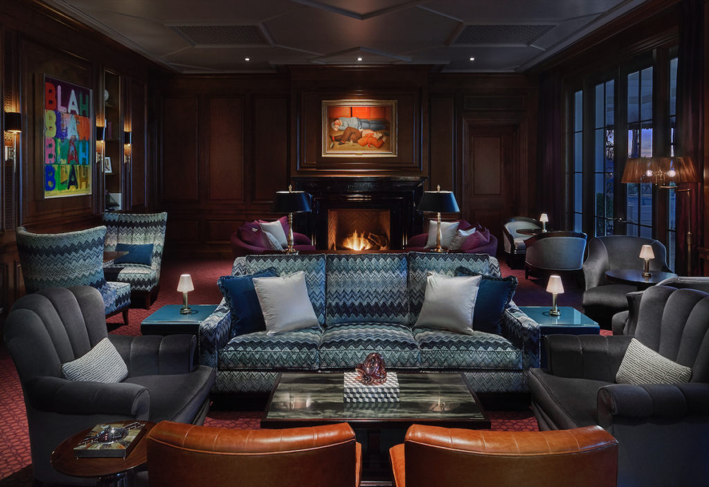 A bar within the Manor House at Rosewood Miramar Beach.