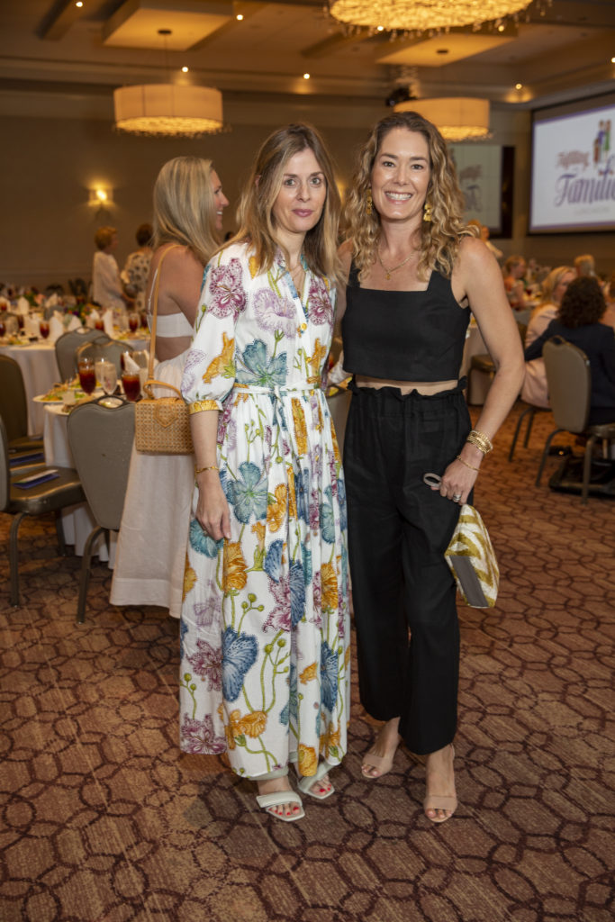Marie deLimelette, Kelly Cliburn at the Arms Wide Adoption Services luncheon (Photo by Jenny Antill)