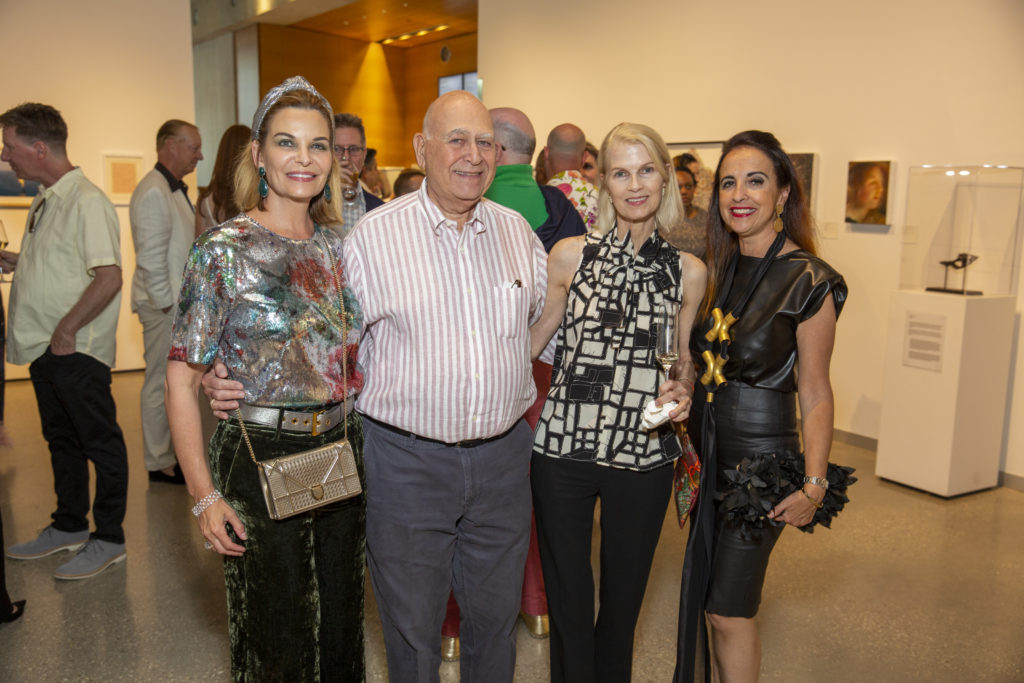 Micheline Newall, Sam Gorman, Laurie Minniece, Silvia Salle at the MFAH Glassell School MTV-themed gala (Photo by Jenny Antill Clifton)