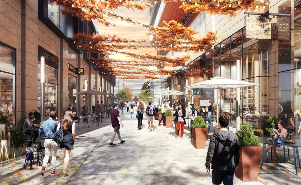 The entire project will revitalize a decaying sector of Dallas, with vibrant and walkable thoroughfares.