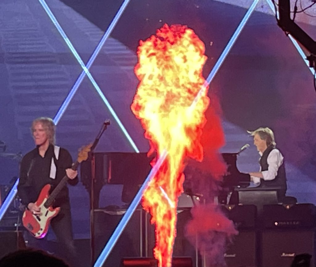 We could feel the heat from the pyrotechnic display. Photo by Courtney Dabney.