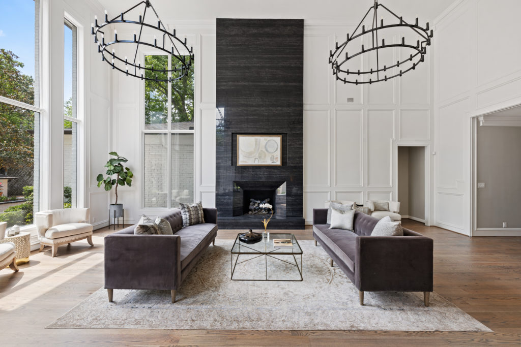 The home's layout is optimal for entertaining or relaxing.