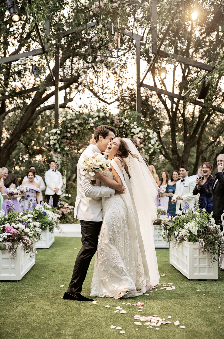 A Dreamy Outdoor Ceremony, a Dress That Took 200 Hours to Create and an LSU  Connection — The Wedding Story of Meredith Flores \u0026 Mason Barker, image size:738x1116