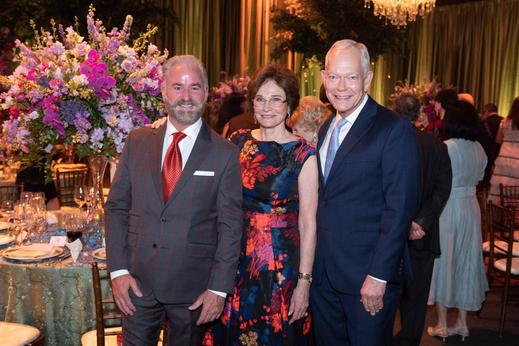 Terry Wayne Jones, Bobbie Nau, Jay Jones at the dinner honoring Margaret Alkek Williams for her $10 million gift to Houston Ballet.