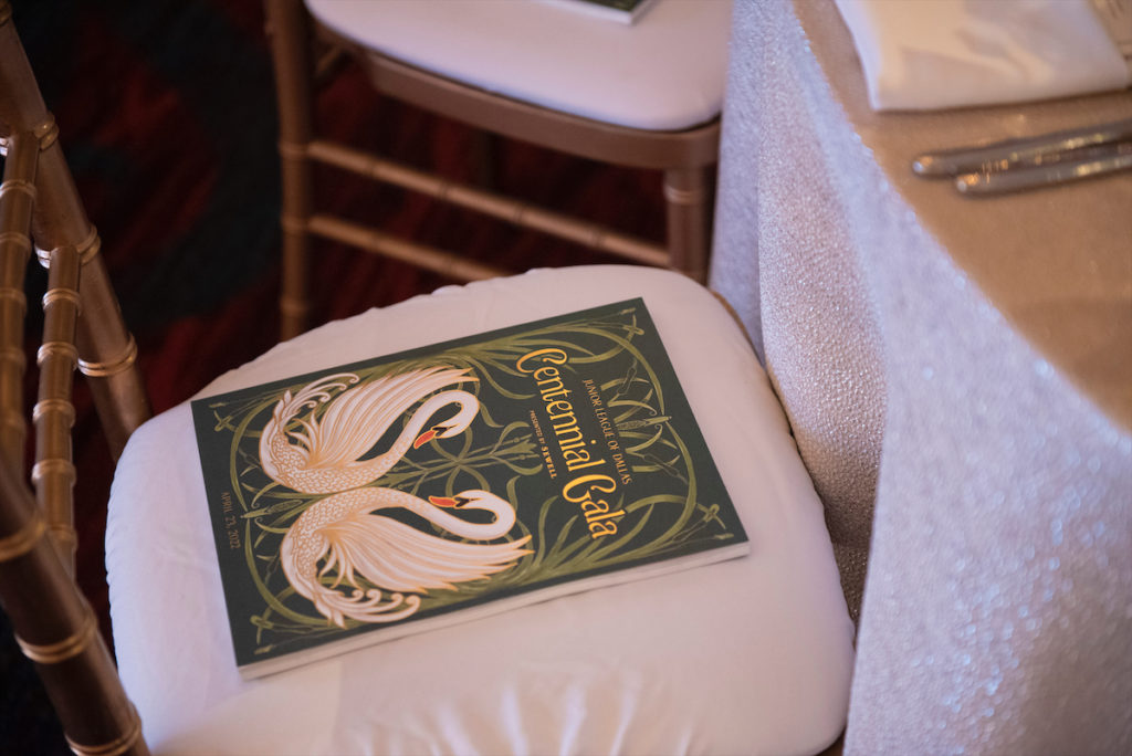 The program for the Junior League of Dallas Centennial Gala (Photo by Tamytha Cameron and Celeste Cass)