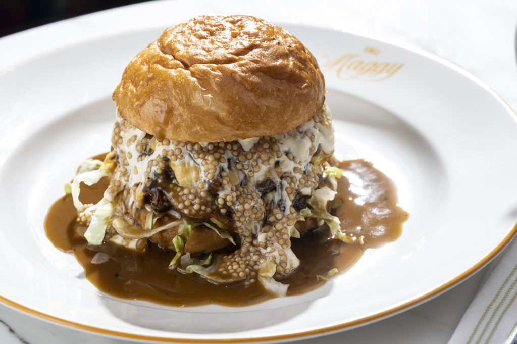 French restaurant Chez Maggy offers an incredible burger in Thompson Denver. (Photo by Marc Fiorito of Gamma Nine Photography)