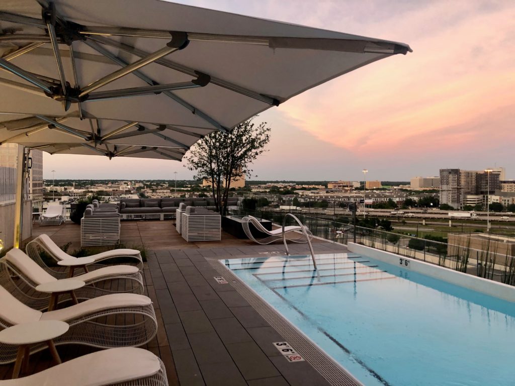 HALL Arts Hotel's rooftop pool, Waves, has some of the best views in the city.