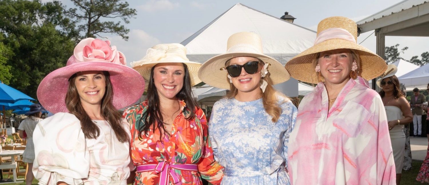 Kentucky Derby Jennifer Altman, Ashley Buescher, Elle Wiens, Audrey Selber at the Bo’s Place ‘Hats, Hearts & Horseshoes’ benefit at Houston Polo Club. (Photo by Daniel Ortiz)