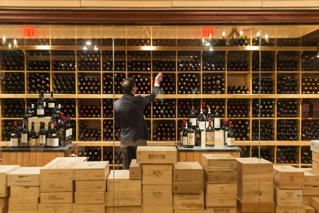 The wine room at Pappas Bros. Steakhouse on Westheimer where the 5,000 bottle collection has earned the restaurant top ranking in the Wine Spectator's awards. (Pappas Bros. Steakhouse photo)