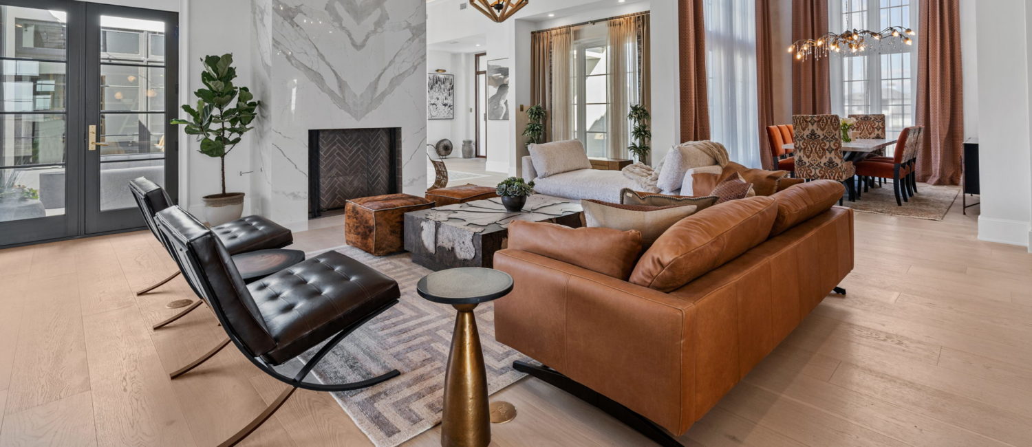 4632 Esprit – The great room is open to the kitchen and dining beyond.
