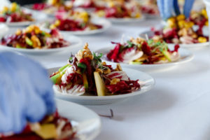 Radicchio salad was among the Ayurvedic courses at the Summer Soulstice Dinner. (Photo by Liz Silva)
