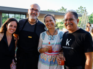 Robin Jump, Antonio Manega, Karuna Diedericks, Victor Manuel at the Summer Soulstice Dinner. (Photo by Liz Silva)