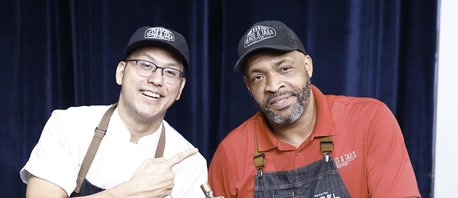 brunch Chef Gabe Medina with Heads & Tails Chef Roy Burks, Fan Favorite Winner (Photo by Quy Tran)