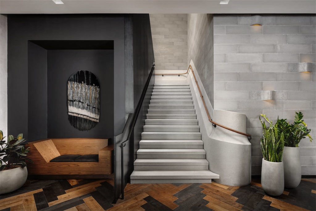 The Thompson Austin's lobby features a gorgeous staircase and sitting areas. (Photo by Chase Daniel)