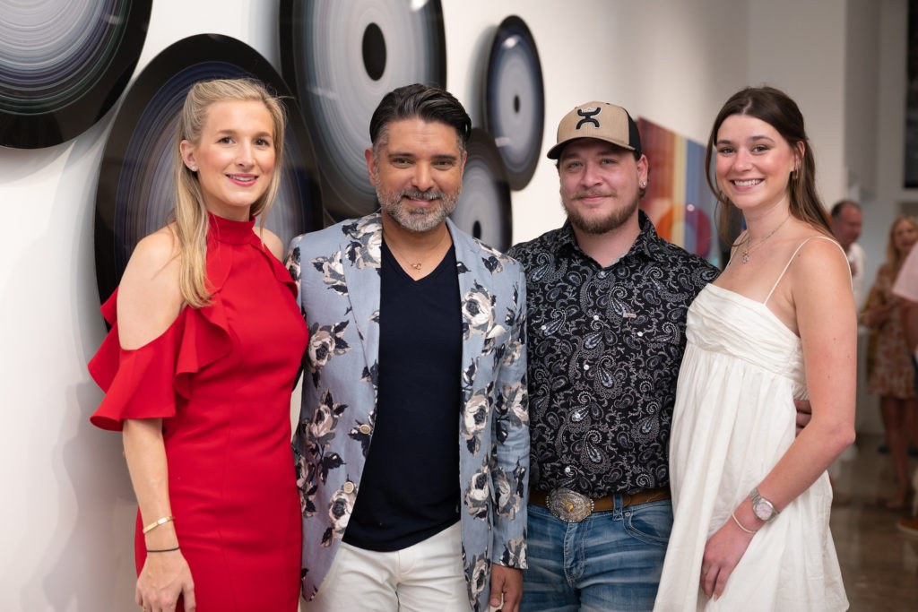Abigail Henningsen, Antonio Cortez, Blake Kilgore, Ally Ondarza at the Valobra, Christopher Martin Gallery and Lucho summer soirée. (Photo by Daniel Ortiz)