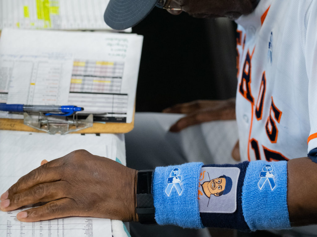 Houston Astros manager Dusty Baker always wants to be prepared. (Photo by F. Carter Smith)