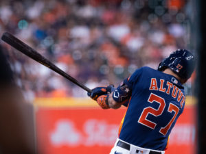 Houston Astros Justin Verkander won his 8th games of the season, helped by home runs by Jeremy Pena and Jose Altuve, at Minute Maid Park