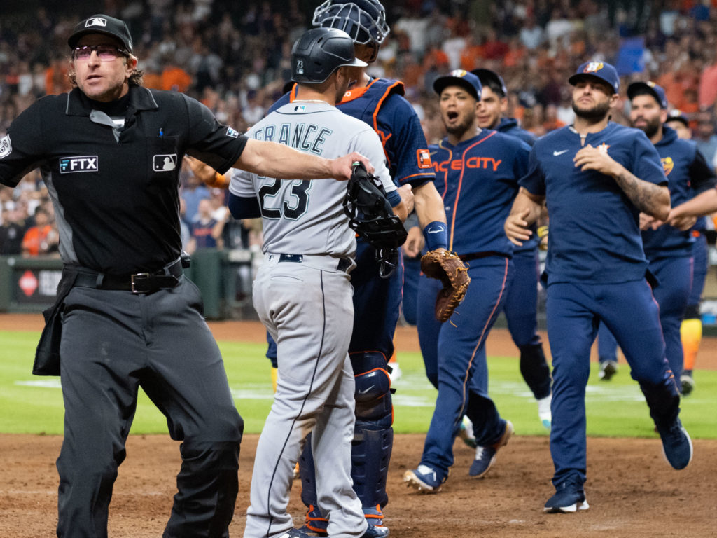Dusty Baker allows that there's bad blood between the Mariners and Astros that dates back to even last season. (Photo by F. Carter Smith)