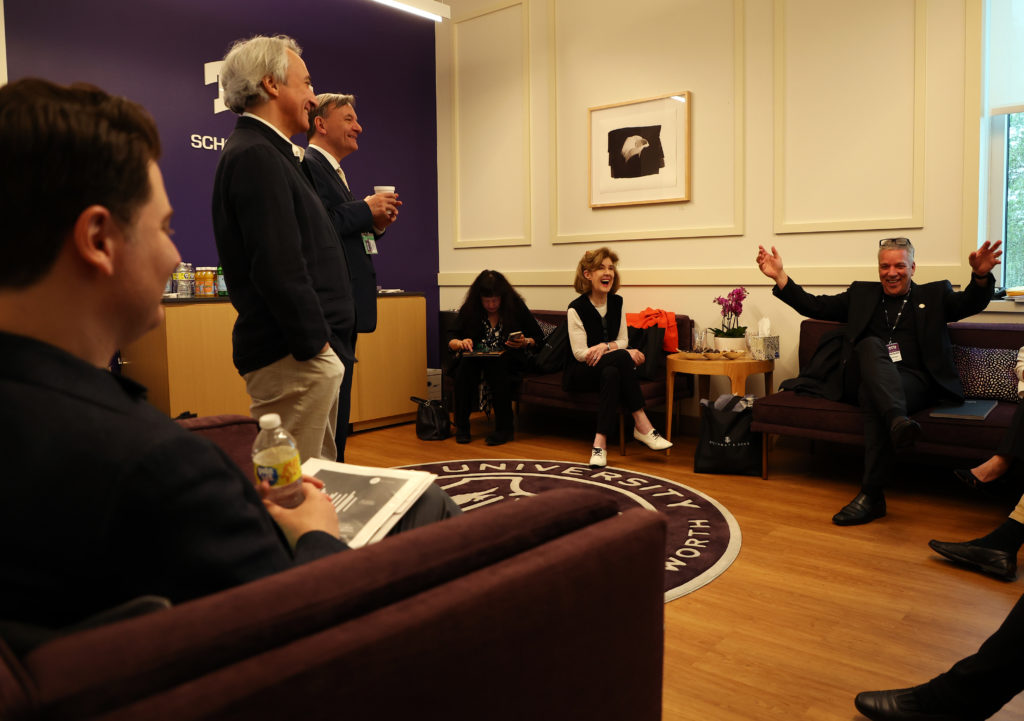 Jurors hang out before the next round of performances during the Preliminary round of The Sixteenth Cliburn International Piano Competition (Photo by Richard Rodriguez)
