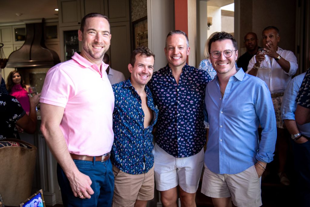 Ed Finger, Andrew Hayes, Josh Beasley, Juan Querol at the Legacy Community Health Services event (Photo by Michelle Watson CatchLightGroup.com)