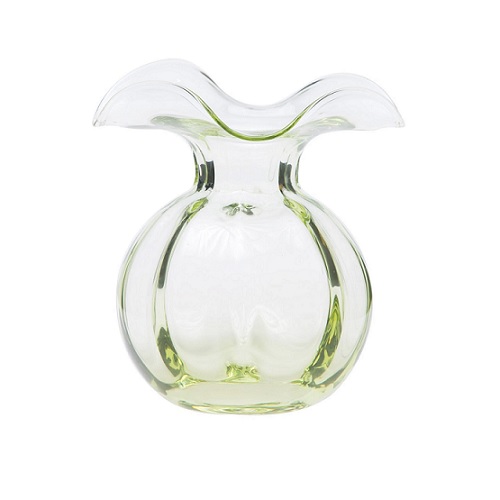 Vietri Hibiscus Medium Glass Fluted Vase.