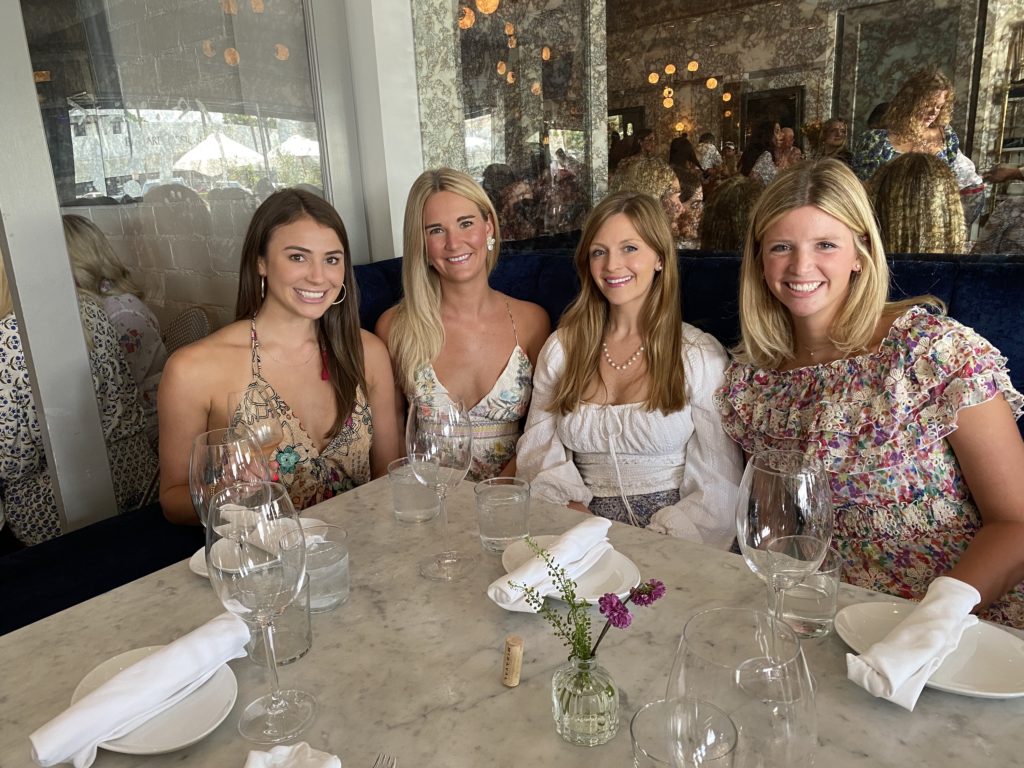 Kirby Matocha, McClary Snow, Caroline Weatherly, Danielle Rothchild at the Brasserie 19 Rosé All Day bash. (Photo by Shelby Hodge)