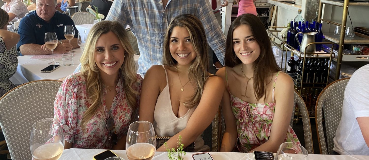 Troup Rolland, standing, Madison Marchbanks, Megan Rodriguez, Kirby Wheat at the Brasserie 19 Rosé All Day bash. (Photo by Shelby Hodge)