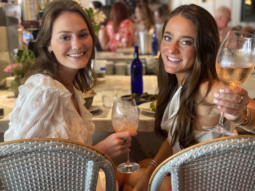 Caroline Blaylock, Mia Bonner at the Brasserie 19 Rosé All Day bash. (Photo by Shelby Hodge)